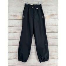 Vintage FERA Skiwear Softshell Ski Snow Pants Womens 12 Black Outerwear picture