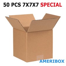 50 7x7x7 Cardboard Paper Boxes Mailing Packing Shipping Box Corrugated Carton picture