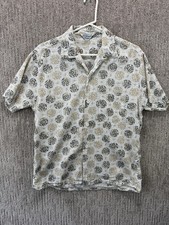 Vintage 60s California Loop Collar Shirt M Sanforized All Cotton Camp Rockabilly picture