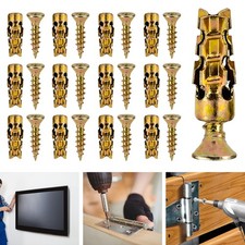 6×14mm Short Expansion Screw Set for Cabinet Hinge & Stripped Restoration-30/60X picture