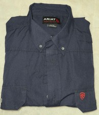 Ariat FR Work Shirts Mens XL Lot of 3 Navy Flame Resistant CAT 2 NFPA 2112 picture