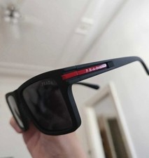 PRADA Men’s Línea rossa Black Designer Sunglasses (FREE SHIPPING) ✈️ picture