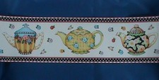 Mary Engelbreit Teapots Decorative Wall Border Pre Pasted Washable Strippable picture