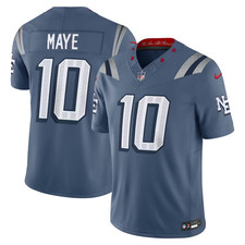 Men's New England Patriots Drake Maye Nike Blue Rivalries Collection Stitched  picture