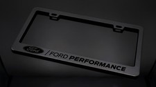 Black on Black Ford Performance License Plate Frame Black Stainless-Steel picture