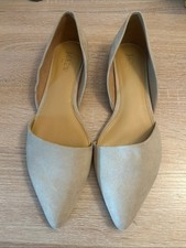 J Crew Zoe Sueded d'Orsay Flats in Beige BH954 - Size 9 picture