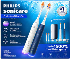 Philips Sonicare Professional Clean Plus Toothbrush 2Pk Black White OEM picture
