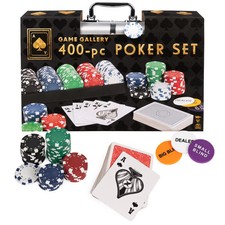 400pc Game Gallery Poker Set w/ Professional Weight Poker Chips Ages 10+ picture
