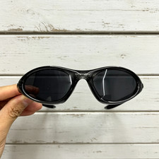 Retro Oakley Minute Gen1 Y2K Sunglasses Clear Gray Frames Black Lenses picture