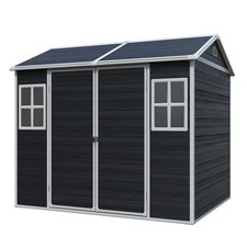 8X6 FT Outdoor Resin Storage Shed Tool House with Windows & Waterproof Doors picture