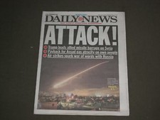 2018 APRIL 14 NEW YORK DAILY NEWS-ATTACK, TRUMP BOBMS SYRIA-SPORTS FINAL EDITION picture