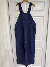 OshKosh Bgosh Denim Bib Overalls Sanforized Vestbak Union Made 46x28 picture