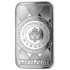 1 oz .9999 Silver Bar - Scottsdale Marquee Peacock Silver Bullion Bar #A686 picture