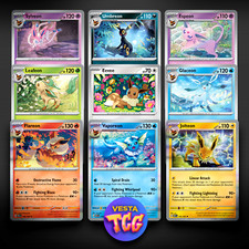 Pokemon TCG Eeveelutions Complete 9 Card Set Near Mint Eevee Collection picture
