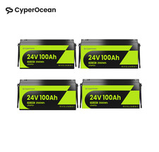 1-4Pack Humsienk 24V 100Ah LiFePO4 Battery Deep Cycle RV Yacht Off-Grid Marine picture