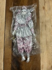vintage Show Stoppers  hand-painted porcelain Harlequin Jester Doll picture