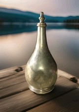 Antique Walker and Hall Angostura Bitters Decanter Vintage W & H Silver Bottle picture