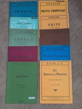 Virtuoso Violin Sheet Music Lot 10 Books Paganini Bach Sarasate Wieniawski picture