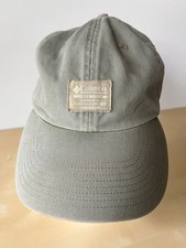 Vintage 2002 Columbia Sportswear Hat Cap S02 Earthy Sage Green Canvas Patch Y2K picture