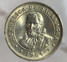 1964 Nicaragua 10 Centavos, BU NICE COIN picture