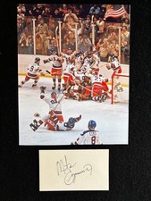 Striking MIKE ERUZIONE Signed 3x5 Plus 8x10 Color Photo 1980's 
