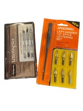 Vintage Platignum Lettering Set Fountain Pen 6 Nibs Speedball Lettering Set picture