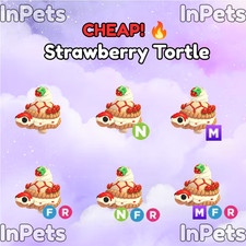Strawberry Tortle - Fly Ride - Neon - Mega Neon | Adopt From Me Today❤️| InPets picture