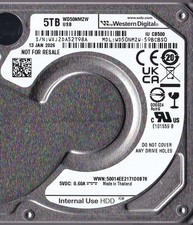 WD50NMZW-59BCBS0 s/n: WXJ2DA Thailand JAN/ 2026 5TB USB 3.0 2.5