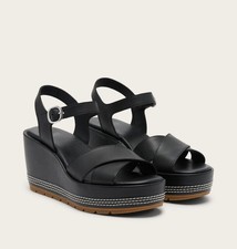 Sunpeak™ Wedge Ankle Strap Women's Sandal/Black, Gum 2 picture