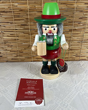 Steinbach Oktoberfest Nutcracker Handmade Wood 12 in Green Red Black picture