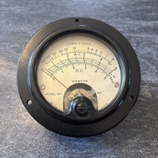 Vintage Weston D.C. OHM X 1000 Meter Model 301 LOC N picture