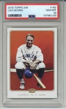 2010 TOPPS 206 #182 LOU GEHRIG CARD NEW YORK YANKEES PSA 10 LOW POP RARE picture