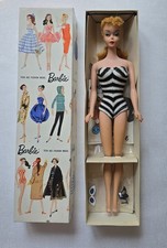 Vintage Barbie #4 Ponytail Blonde (1960) Blk Wire Stand 