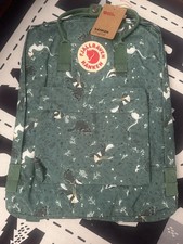 Fjällräven Kånken Big 16L Backpack Deep Green Fox Print Limited Edition NWT picture
