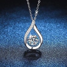 Women's Necklace 925 Sterling Silver Chain Cubic Zircon Pendant Fashion Jewelry picture
