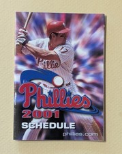 Pocket Schedule - 2001 Philadelphia Phillies Baseball MLB ⚾️⚾️ picture
