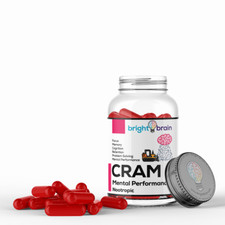 Bright Brain Cram | Award Winning Nootropic Supplement For Cramming, studying + picture