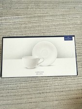 Villeroy & Boch New Cottage Cappuccino Cup Saucer Set 4pc New In Box White picture