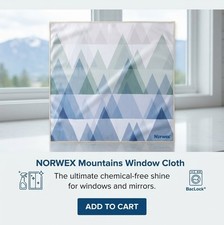 NEW Norwex Mountain Window Cloth - No Chemicals for Your Mirrors and Windows picture