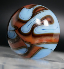 CAC Christensen Tri-Color Horsehair Oxblood Swirl Huge Vintage Marble MINT picture