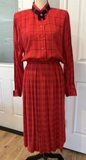 Vintage Women’s California Girl USA Made Dress with Pockets Size 12 M/LG Plaid picture