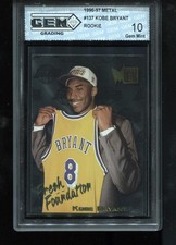 Kobe Bryant Rookie 1996-97 Fleer Metal #137 Fresh Foundation RC NBA GEM MINT 10 picture