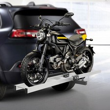 500LBS Hitch-Mounted Motorcycle Carrier with Ramp for Dirt Bikes picture