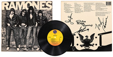 Ramones REAL hand SIGNED Self-Titled Record Vinyl JSA LOA Joey Johnny Dee Marky picture