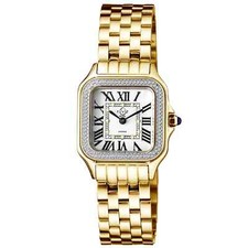 GV2 by Gevril Women's 12112B Milan Swiss Quartz IPYG Steel Diamond Watch picture