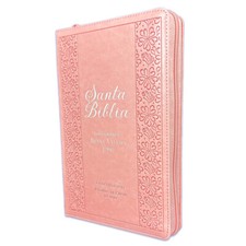 Biblia para Mujer con Cierre Letra Grande 12 puntos RV1960 imit. rosado e indice picture