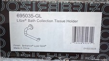 Brizo Litze Wall Mounted Euro Toilet Paper Holder 695035-GL picture