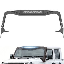 Windshield Frame Cover For 2018-2026 Jeep Wrangler JL JLU with LED Light Bar picture