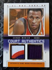 2004-05 E-XL EX Dual PATCH JERSEY Court Authentics SHAWN MARION /35 Phoenix Suns picture