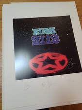 RUSH 2112 Art Print Hand Signed Geddy Lee Lithograph w/COA/LOA 22X26 picture